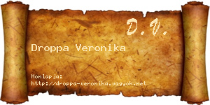 Droppa Veronika névjegykártya